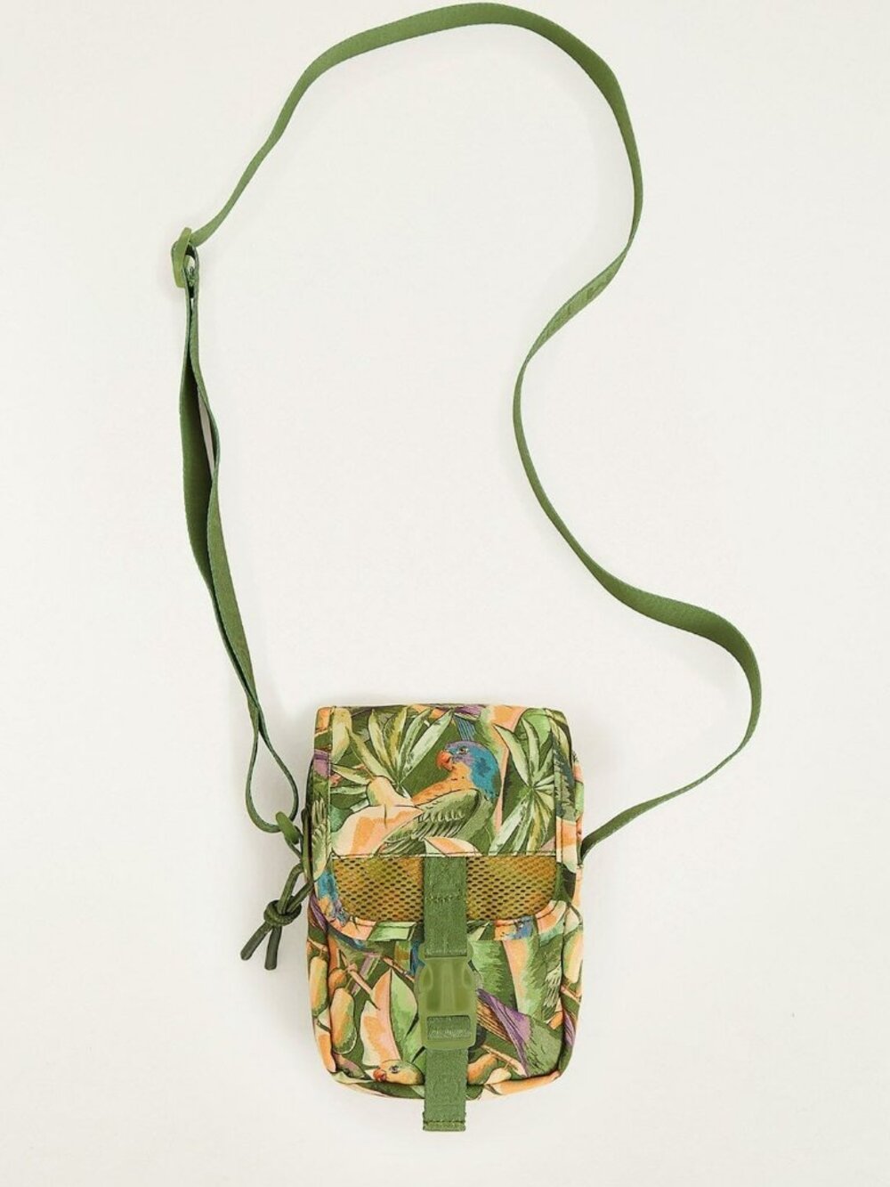 Green Bird Jungle Crossbody Bag